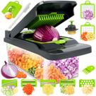 Picador de vegetais Amzeth Pro 12 em 1 multifuncional com recipiente Picador de vegetais Amzeth Pro 12 em 1 multifuncional com recipiente