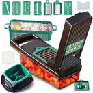 Picador de vegetais, cortador de mandolina, 10 peças com recipiente Picador de vegetais, cortador de mandolina, 10 peças com recipiente