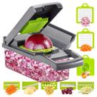 Picador de vegetais Ourokhome 12 em 1, cortador de mandolina, cinza