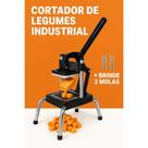Picador Legumes Batata Cortador Tripé Multiuso Tomate Cebola Frios Cabrita + 2 Brindes