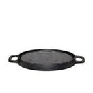 Picanheira dupla face em ferro fundido 26cm com alças de ferro