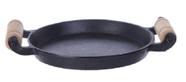 Picanheira em ferro fundido redonda 20CM 2 alças de madeira - FUNDICAO SANTANA Picanheira em ferro fundido redonda 20CM 2 alças de madeira - FUNDICAO SANTANA