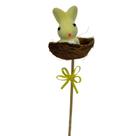 Pick Decorativo Coelho Amarelo Ninho de Páscoa - 29,5cm - 1 unidade - Rizzo