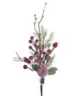 PICK NATALINO DECORATIVO MACA E BERRIES VERMELHO 40cm