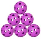 Pickleball Balls Spunspon, pacote com 6 roxas ao ar livre com bolsa