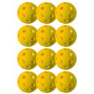 Pickleball Franklin Sports X-26 Indoor, pacote com 12 unidades, amarelo