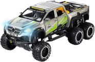 Pickup Truck Toy Remodelado 6x6 Off-Road Model Car 1/24 Scale Monster Trucks DieCast Metal Model Cars com som e luz para crianças de 3 anos ou mais Verde