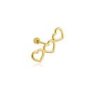 Piercing 3 Corações em Ouro 18K Piercing 3 Corações em Ouro 18K