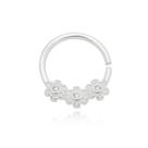 Piercing 3 Flores de Prata 925