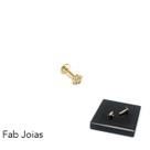 Piercing 8mm Ouro 18k Labret Placa Microderme Flor Estrela Luz Pedra Branca k5