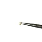 Piercing 8mm Triangulo 3 Pedra Branca Labret Placa MicroDermal Ouro 18k K030