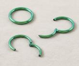 Piercing Argola Articulada Click 1.2mm em Titânio Verde Anodizado