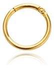 Piercing Argola Articulada Conch Lóbulo Ouro 18k Segmentada Amarelo