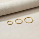 Piercing Argola Articulada em Aço Cirúrgico PVD Dourado 0.8mm para Aba Nasal- Fininha