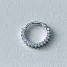 Piercing Argola Articulada Frontal Prateada Piercing Argola Articulada Frontal Prateada