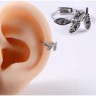piercing argola click Helix lonbulo ramos de folhas cravejado de zicornia 8mm
