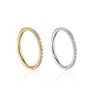 Piercing Argola Clicker Titânio G23 Zircônia Ouro Pvd Luxo