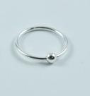Piercing argola com bola 9mm captive Prata 925