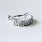 Piercing Argola Conch Pedras Duplas Prata