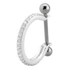 Piercing Argola Cravejada De Prata 925 Para Lábio 7mm Piercing Argola Cravejada De Prata 925 Para Lábio 7mm
