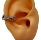 Piercing Argola Falso Fake Dourado Prata Pedra Zirconia