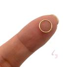 Piercing Argola Lisa 6mm Ouro 18k Nariz Nostril Helix