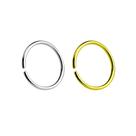 Piercing Argola Nostril Titânio G23Gold CorDouradoTamanho6mm P
