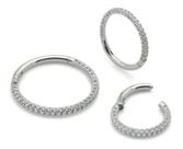 Piercing Argola Pedras 3 Lados Titânio Piercing Argola Pedras 3 Lados Titânio