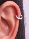 Piercing Argolinha Clicker Hélix Cravejada Pvd Gold 8mm