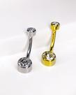 Piercing Bananabell com Cristal Flat Procyon - Titânio de Alta Qualidade