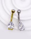 Piercing Bananabell com Gota de Zircônia em Titânio - Joia Elegante para Umbigo Piercing Bananabell com Gota de Zircônia em Titânio - Joia Elegante para Umbigo