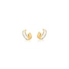 Piercing Banhado a Ouro com Pedra Baguete Incolor Piercing Banhado a Ouro com Pedra Baguete Incolor