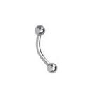 Piercing Barbell Curvo Básico - Aço Cirúrgico 316L Ouro PVD Cor:DouradoTamanho:10mm (G)