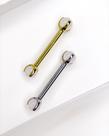 Piercing Barbell de Titânio com Quartzo Rosa - Joia para Perfuração de Mamilo