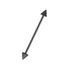 Piercing Bastao Transversal Preto Bolinha Spyke Aço Cirurgico