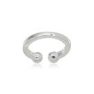 Piercing Brinco Prata 925 1mm Liso com Bolinha
