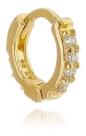 Piercing Cartilagem Brinco Argola Dourado Pedra Zirconia
