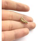 Piercing Cartilagem Duas Argolas 8mm Ouro 18k Pedras Brancas CO121k195