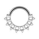 Piercing Clicker Articulado De Titânio Com Zircônia Marquise, Em Formato De Borboleta E Coração,