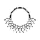 Piercing Clicker Articulado De Titânio Com Zircônia Marquise Para Septo, Argola Para Nariz, Piercing Clicker Articulado De Titânio Com Zircônia Marquise Para Septo, Argola Para Nariz,