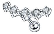 Piercing Cluster Para Helix Cartilagem Pedras De Zirconia