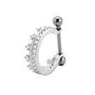 Piercing Conch Cravejado Coroa Zirconias Prata 925