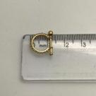 Piercing Conch Orelha Ouro 18k Argola com Pedras Brancas 02K105