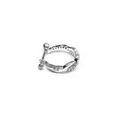Piercing Conch Orelha Ouro 18k Infinito com Pedras Brancas 11K2