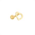 Piercing Coração Cartilagem Tragus Hélix Em Ouro 18k Piercing Coração Cartilagem Tragus Hélix Em Ouro 18k