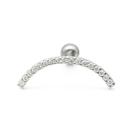 Piercing Curvado Prata 925 Cravejado Com Pedras Delicadas