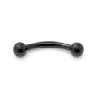 Piercing Curvo para Sobrancelhas e Rook em Aço Cirúrgico Black