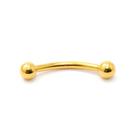 Piercing Curvo para Sobrancelhas em Titânio