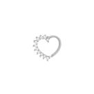 Piercing Daith Aço cirúrgico Coração Cravejado Lado Direito Piercing Daith Aço cirúrgico Coração Cravejado Lado Direito