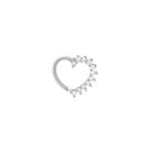 Piercing Daith Aço cirúrgico Coração Cravejado Lado Esquerdo Piercing Daith Aço cirúrgico Coração Cravejado Lado Esquerdo